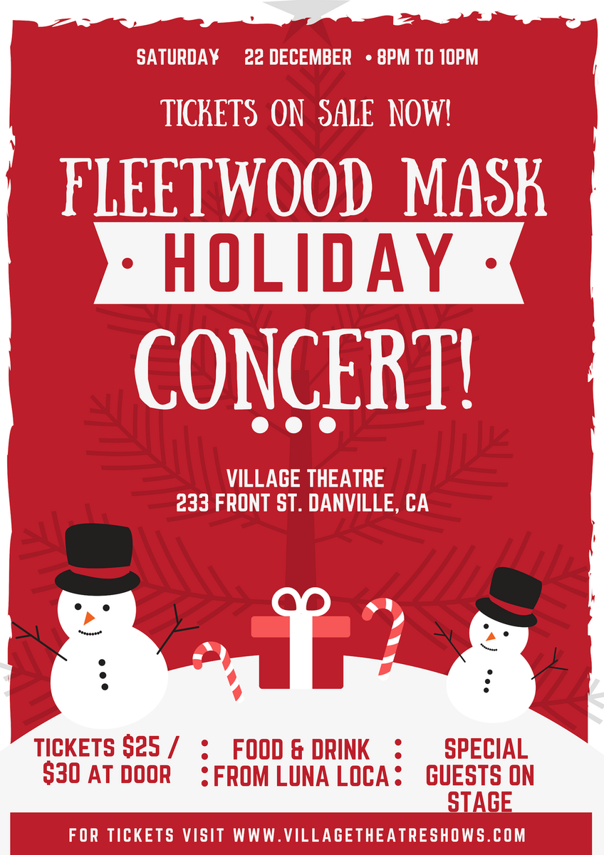 FleetwoodMask's tweet photo. Come join Fleetwood Mask for some Holiday cheer!! https://t.co/dcexMCw9qc