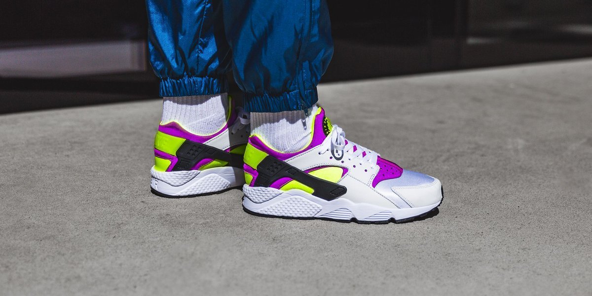 blue yellow and pink huaraches