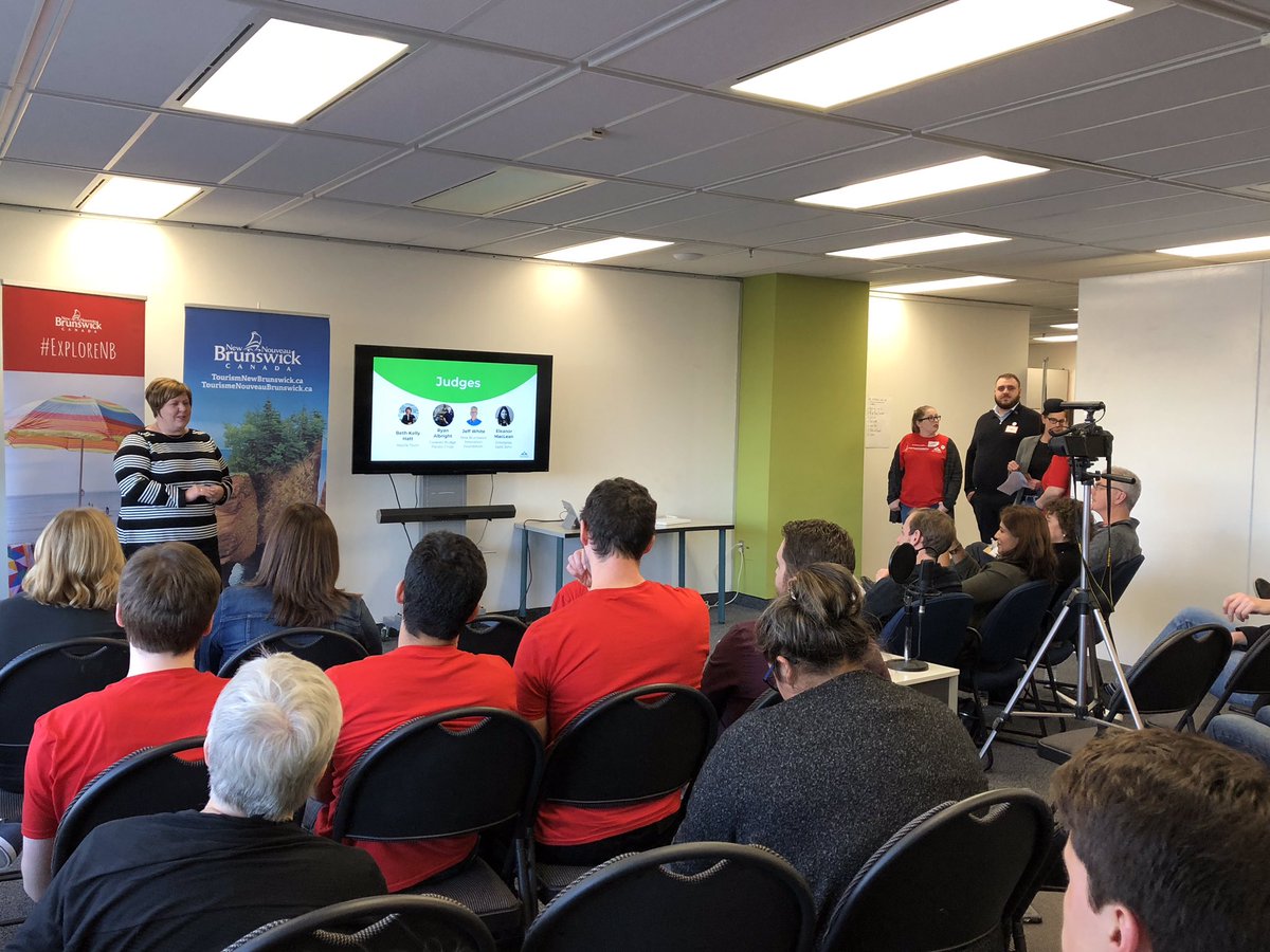 AlainaLockhart's tweet photo. Packed house for the @StartupNB final pitches! Good luck to all the teams, you have accomplished so much in one weekend. It was great to be a part of your #startup process! Thanks to the organizing team for supporting entrepreneurship and #AtlanticCanadian #Tourism
#SWNB https://t.co/2OiRhcPnDj