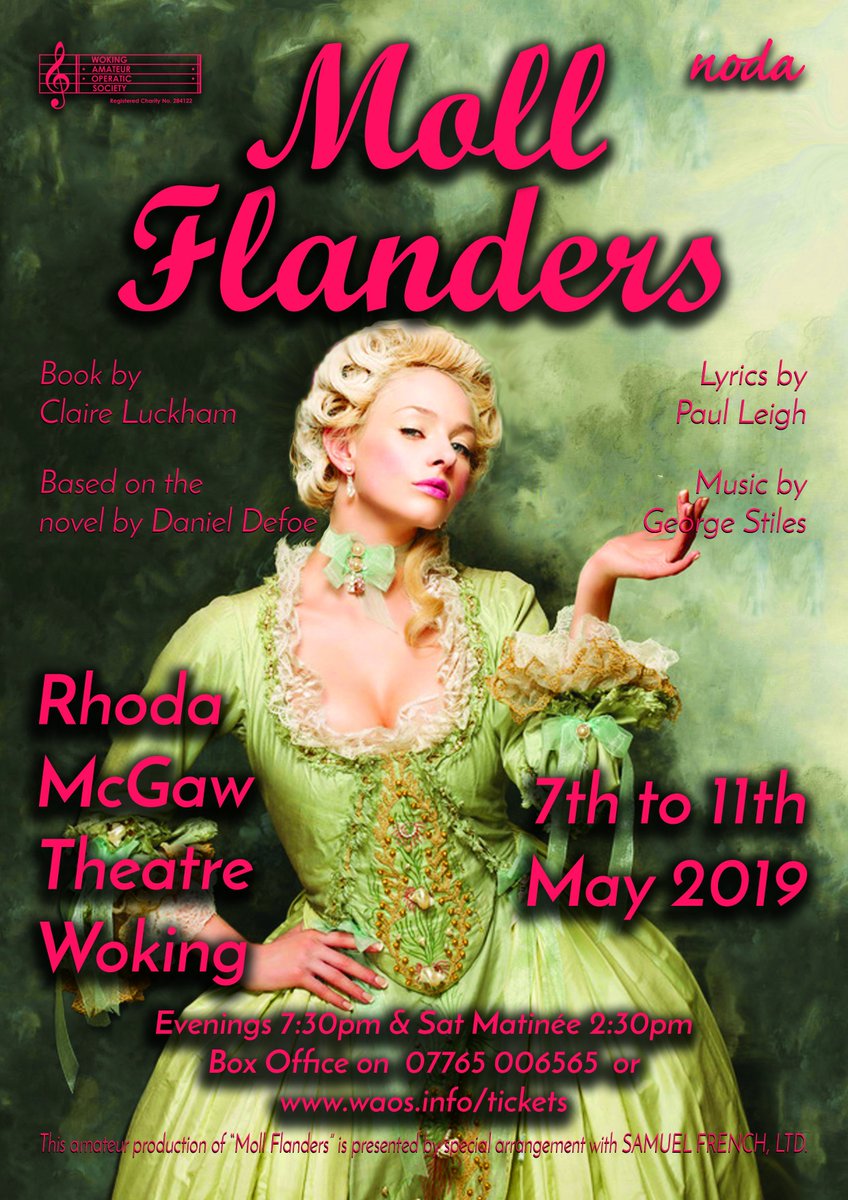 WAOS_MT's tweet photo. Moll Flanders Introduction Evening is tonight - Monday 19th November 2018 at 7:45pm at the Old Woking Community Centre, Sundridge Road, Woking, GU22 9AT. Everyone is welcome! https://t.co/ZjrrqaLUJB