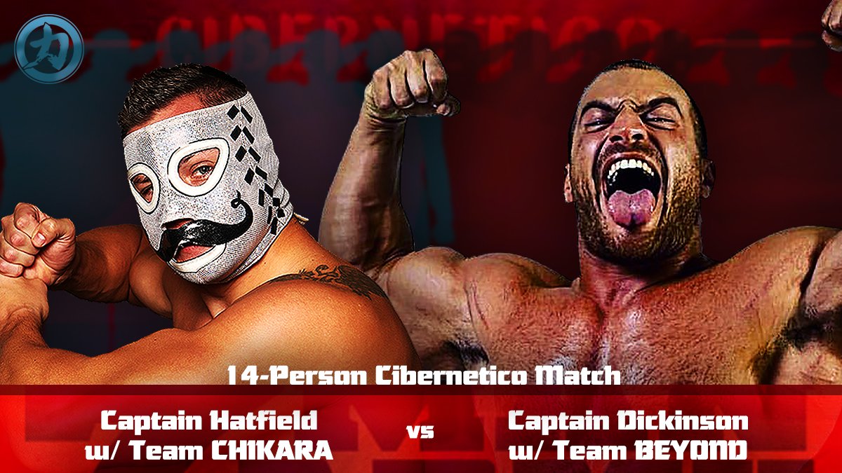 It's 7 versus 7 when @MrHatfield4 leads Team CHIKARA into the annual Cibernetico against the best from <a href="/beyondwrestling/">Beyond Wrestling</a>! The giant circuit match is our main event, plus supporting matches underneath...it's gonna be a great day at the matches! Details: chikarapro.com/events/season-…