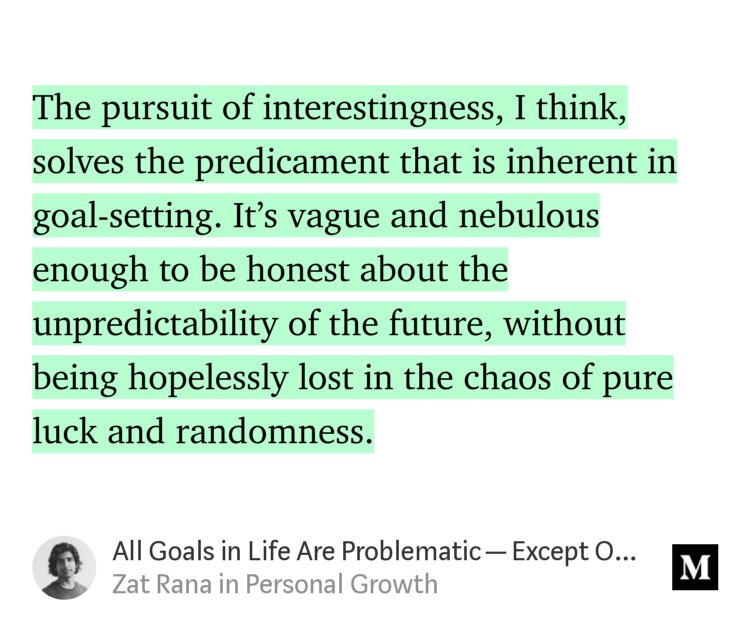 glo_ip's tweet image. &quot;All Goals in Life Are Problematic - Except One&quot; - @Zat_Rana link.medium.com/OjIhBxTvXR