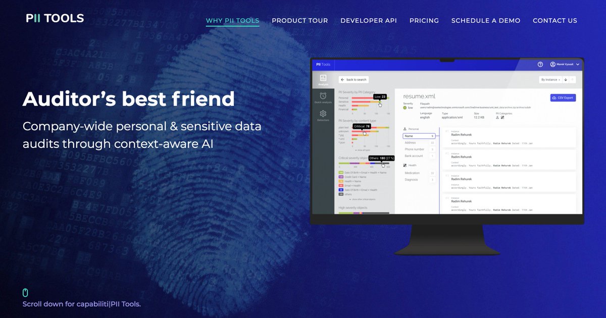 Getting ready to fly to London for @DataProtectWF tomorrow! Presenting pii-tools.com at booth #10, come &amp; test drive our new gen of #dataprivacy + #ML 🤖