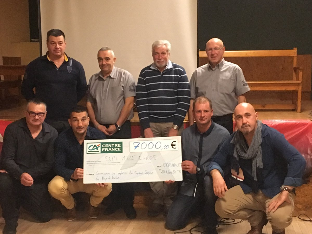 Udsp63President's tweet photo. Depuis 10 ans l'association de la course l'Infernale soutient l'UDSP63. Merci pour l'aide apportée aux orphelins des sapeurs pompiers du Puy de Dôme https://t.co/gSvSdXFPg6