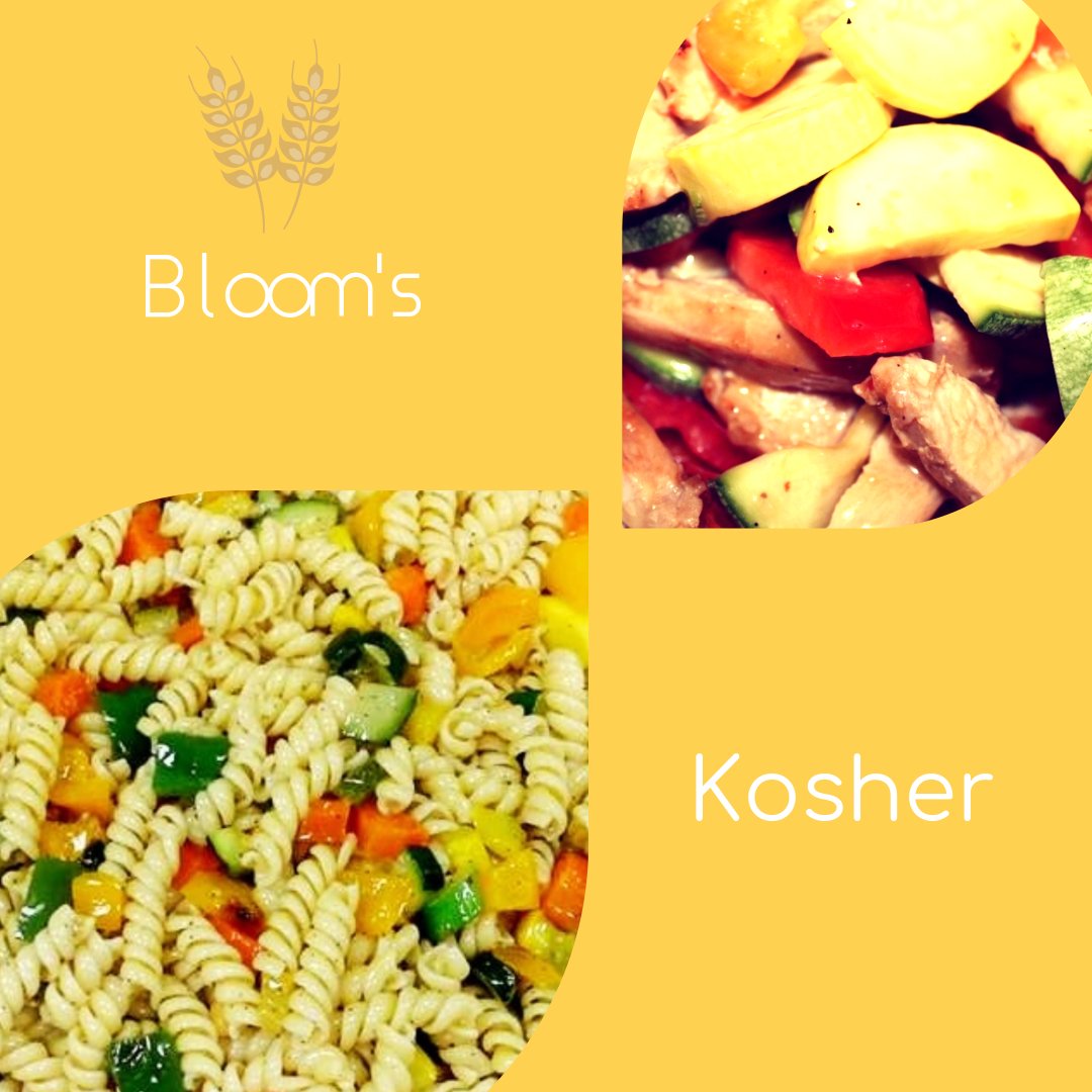bloomskosher's tweet photo. Fresh and homemade right in our kitchen. Serving the community since the 1950's! #bloomskoshercatering #oakparkcarryout #pasta #chickenandveggies https://t.co/50GoTwwGfc