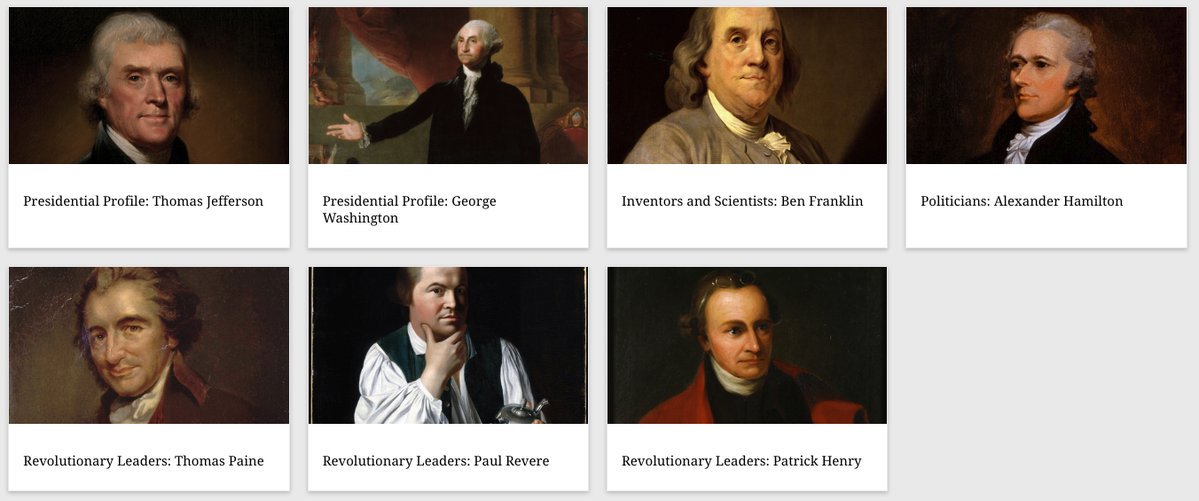 Newsela's tweet photo. Text Set on Leaders Of The American Revolution: These leaders each played a role in sparking the revolution that would result in the founding of the United States. What values or character traits do these leaders illustrate through their words and actions? https://t.co/hftXBSDxiW https://t.co/kiKZlbcufs