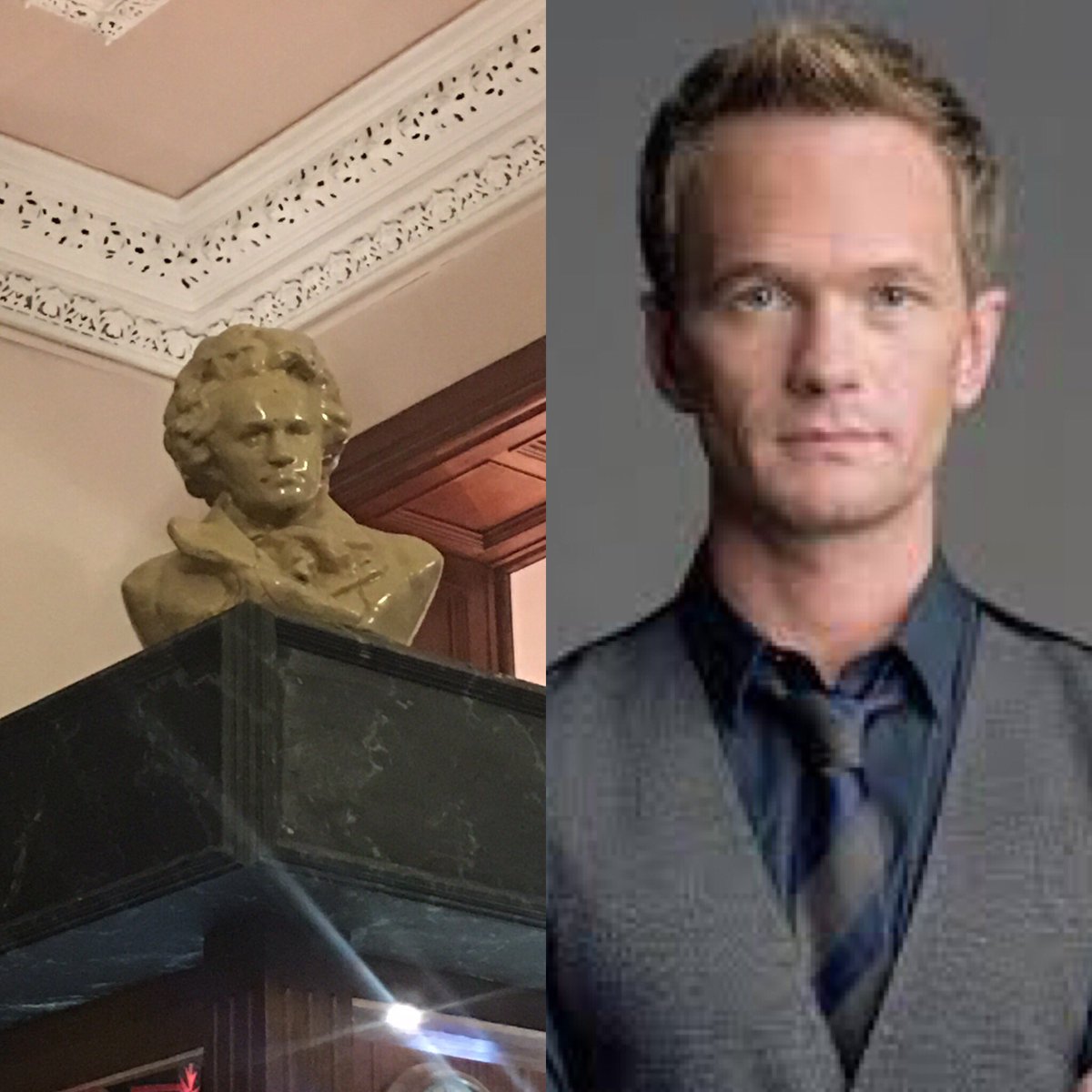 mamainthemid's tweet photo. Oh hey @ActuallyNPH 😂 #wroxallabbey #neilpatrickharris #bust https://t.co/XIgqttXjf3