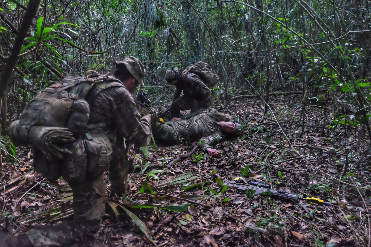 B Coy in good spirits in Belize, working with @1_Scots and @2PWRRTigers. They’ve been engaging with partners in Jamaica and Trinidad &amp; Tobago, then they headed into the jungle to hone their skills. Tomorrow they start the final exercise. #SpecInf