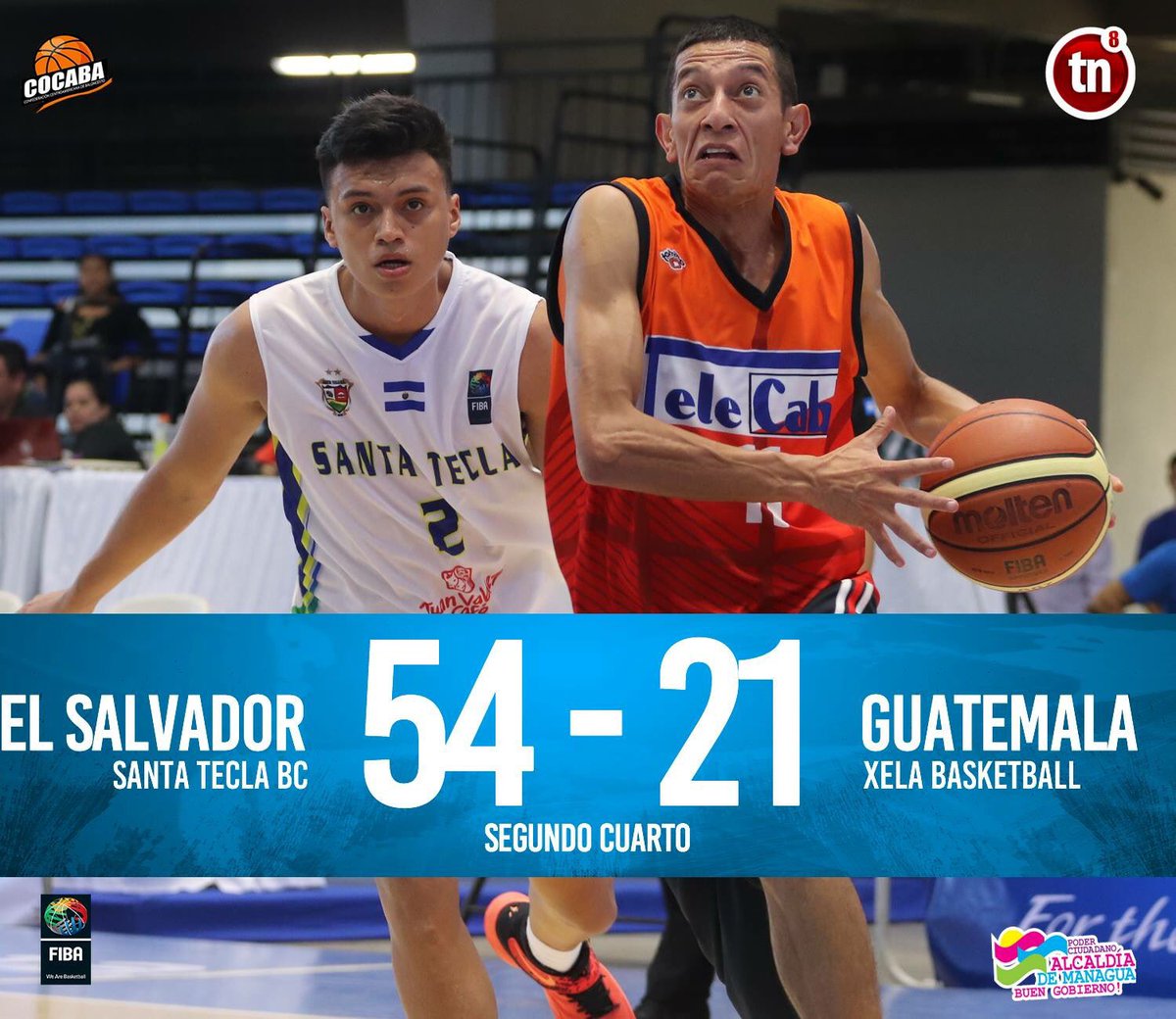 Managua2018's tweet photo. - FINAL SEGUNDO CUARTO -

Santa Tecla BC 54 | 21 Xela Basketball https://t.co/SdxvnuY28a