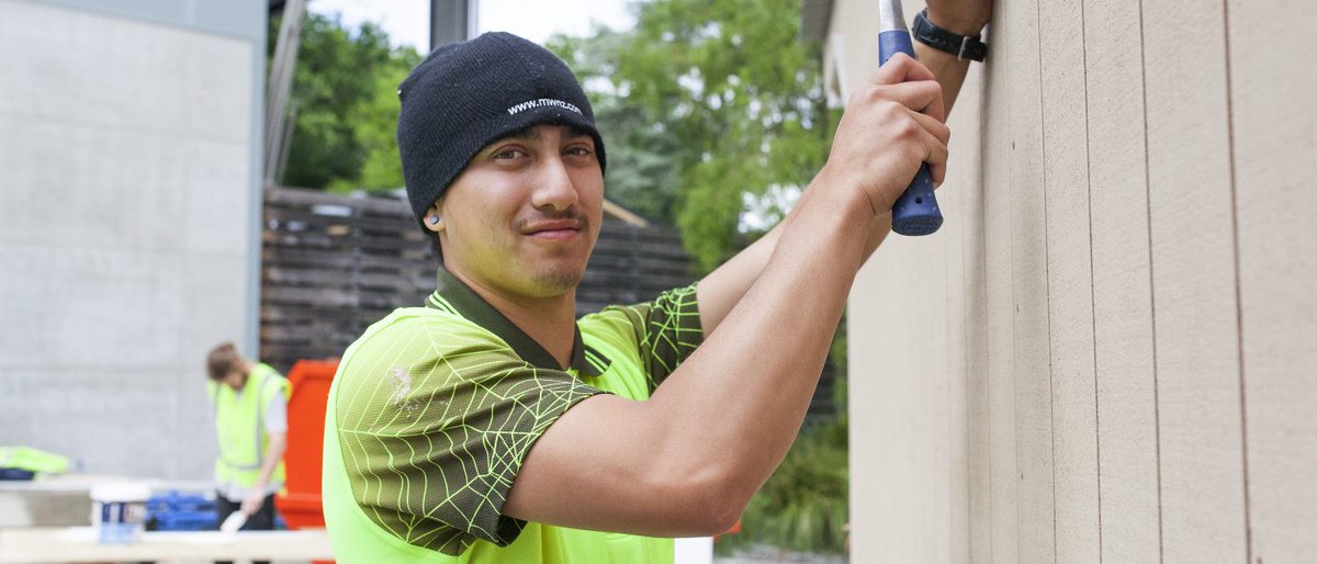 GTGHHawkesBay's tweet photo. Tipene Douglas finished his EIT carpentry programme on a Wednesday. Thursday he started his apprenticeship with a prominent Hawke’s Bay building company - https://t.co/8GGTh1IlF3 #hawkesbay #GreatThingsGrowHere https://t.co/gWrVzTxUec