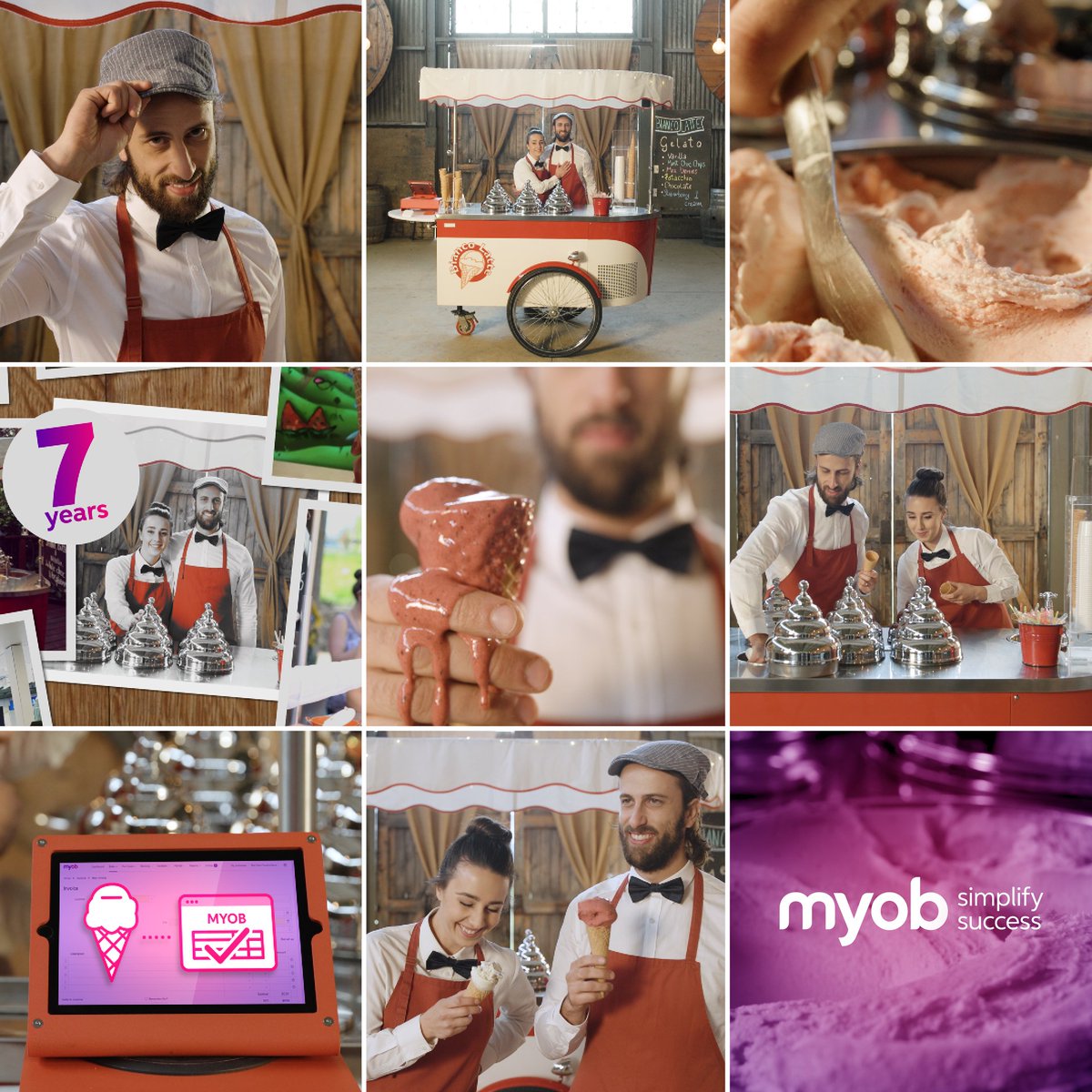 ElectricStreet's tweet photo. Here’s a fun one from the @MYOB team. Working with Andrea and Camille on this was a real treat. Thanks #Biancolatte #videomarketing #marketing #videoproduction #gelato #smallbusiness #FriendsofES #smallwinsbigthings https://t.co/OjbcGFlldd