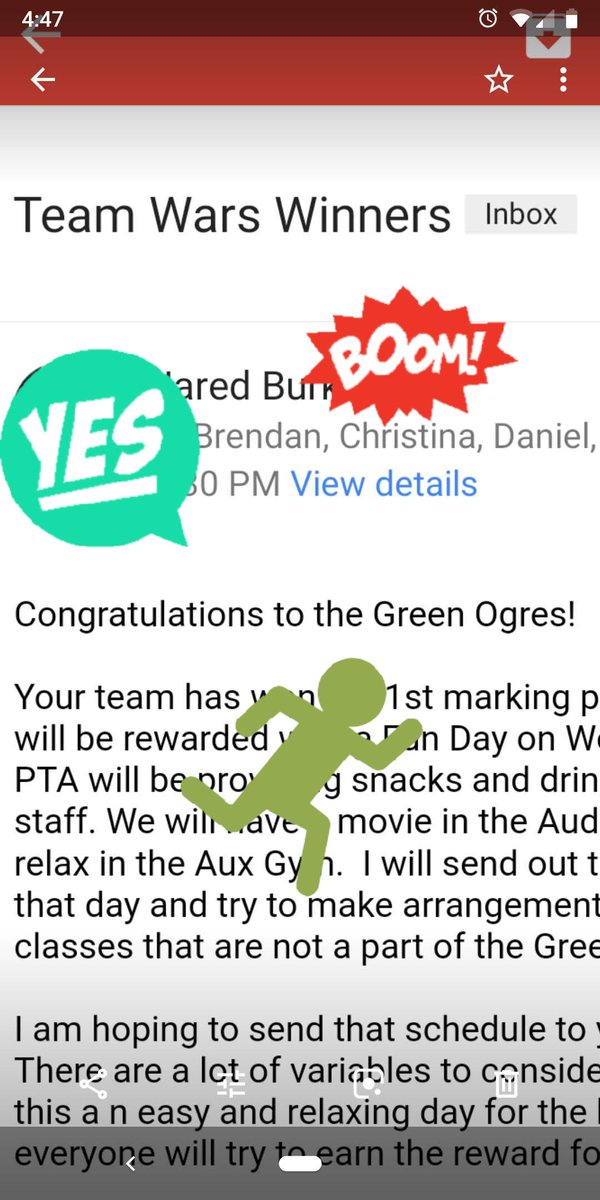 Oh what's what you say <a href="/ROBMSathletics/">ROBMSathletics</a> ?!? Green Ogres #crushedit?!? Yes...yes we did!!!!!!! #ROBMSteamwars #greenogres <a href="/ChristinaDente/">MissDenteinELA</a> <a href="/CoachTaglavia/">Coach Tagliavia</a> @CoachKane_ELA <a href="/Mrs_Kozlowski/">Mrs.Kozlowski</a> <a href="/MolnarROBMS/">Karl Molnar</a> @BrackmanMSBand <a href="/mynameisEWald/">Erich Wald</a> <a href="/MrsBoyd_ROBMS/">Linda Boyd</a>