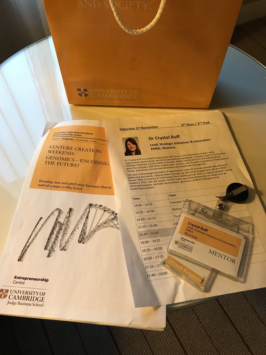 DrCrystalRuff's tweet photo. “The only people who haven’t failed are those who have not tried” Being Brave, pivoting, being awesome and thinking with business minds at Illumina & Cambridge Judge Venture Creation Weekend! @illumina @illuminaLive @CJBS_VCW @CJBS_EC #ilmnaccel #genomics #entrepreneur #stemcell https://t.co/JTeiw3oQKy