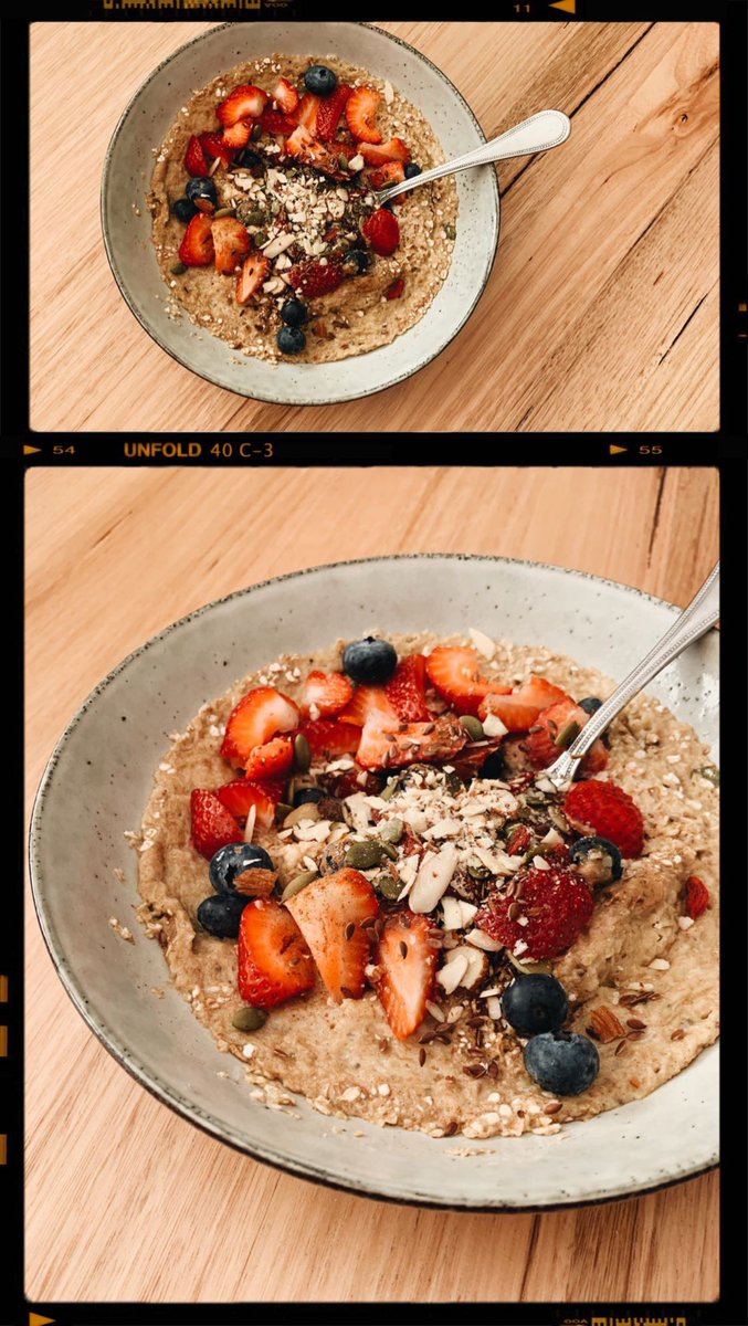 holrosie's tweet photo. Set for a 30 degree day ☀️in Melbourne but I’m craving porridge 🤷🏼‍♀️ There is no stopping the amount of toppings on this one! #wfpb #plantbased https://t.co/KhqWCkSjyd