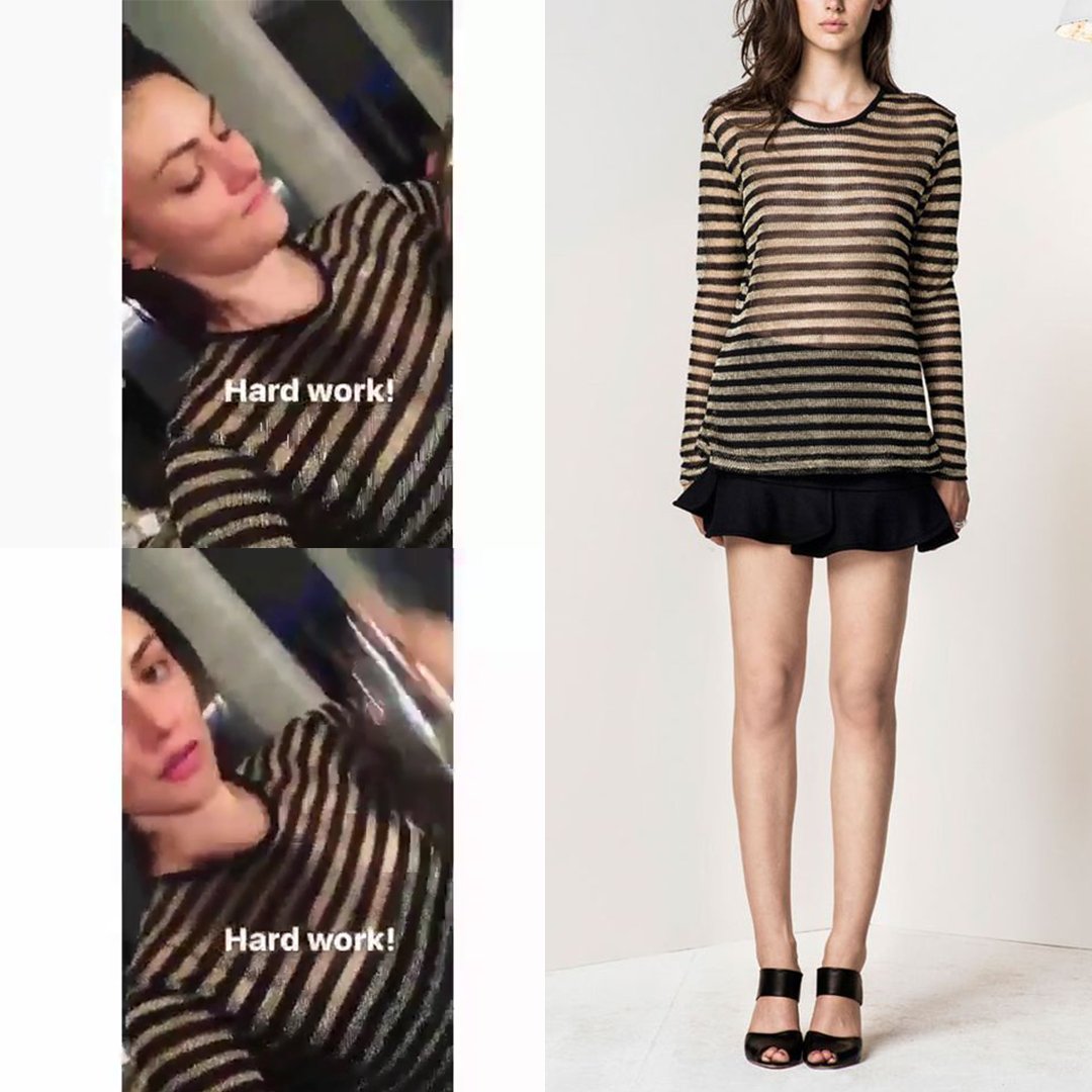 ptonkincloset's tweet photo. 23 October [2016] | On Phoebe Tonkin IG stories wearing #macgraw Dante Knit in Stripe Sweater. #phoebetonkin https://t.co/ZoDXWj7SS9