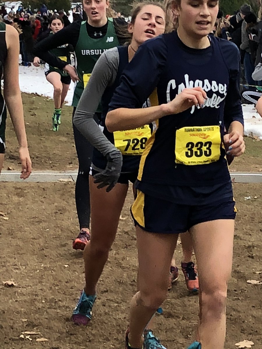cohassetxc's tweet photo. Sr Captain Elise Wimberly finishes her career in style at the @MIAA033 All-State Championship in Westfield today for @cohohullxc
So proud of Elise and the @cohohullxc Girls Team
SSL Tobin π
#tankemptied
#historymade
@CohassetSports
@HullPirates
@scifisportsguy @nikfraz14 https://t.co/hkq2qATfsL