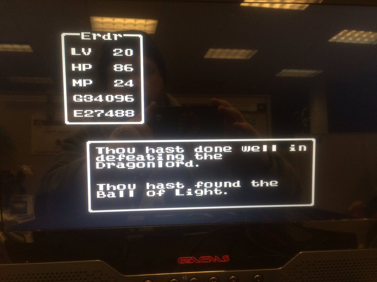 manchildadv2016's tweet photo. It was technically Friday, @travplaysgames, but I actually finished something for a change (for the second time in ~30 years).  #dragonwarrior #nes #justbeatit https://t.co/sWVbOfbBpl