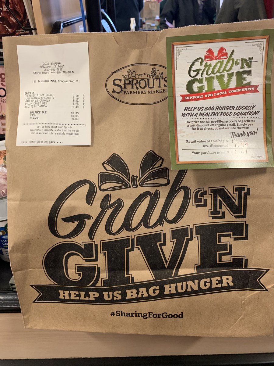 JFayeSF's tweet photo. Thanks @sproutsfm for making donating food so easy this holiday season. #sharingforgood https://t.co/GhpRnvooy1