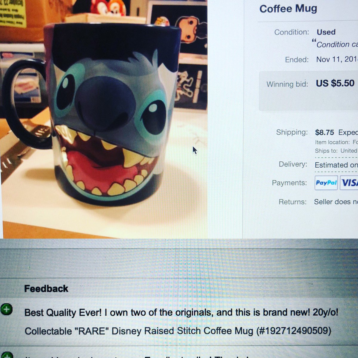 2officialD's tweet photo. @garyvee did my research couldn’t find this anywhere after my 25 cent purchase. Sold it for 5+shipping though I was doing something. Turns out it was a 16 yr old piece, a original of three. 🤣🤣🤣 fam I’m salty but I love the lesson. #muglife #Entrepreneur #hustle #vaynernation https://t.co/uhqdbbhHne