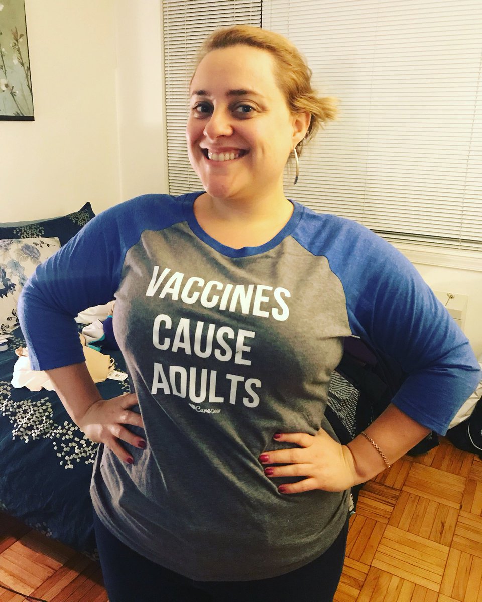 delgadodaphne's tweet photo. I don’t always wear shirts with words on them, but when I do... I make sure those words are: sarcastic, public health-related, and most importantly, accurate. Thanks @CureGear for my awesome new tee! #publichealth #vaccineswork https://t.co/iBzwuGKdQE