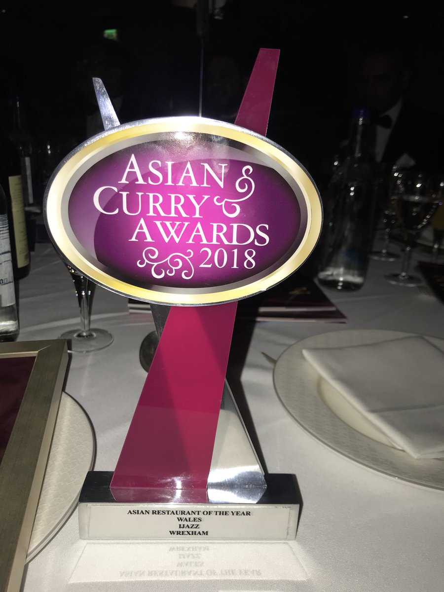 ijazzwrexham's tweet photo. Thank you very much for your loyal support finely Ijazz win THE BEST INDIAN RESTAURANT WALES AWARDS 2018 @AsianCurryAward !!!🎉🎉👊👊 https://t.co/sHrs8k2EJS