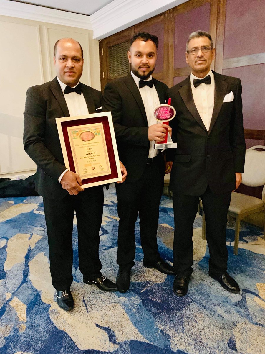 ijazzwrexham's tweet photo. Thank you very much for your loyal support finely Ijazz win THE BEST INDIAN RESTAURANT WALES AWARDS 2018 @AsianCurryAward !!!🎉🎉👊👊 https://t.co/sHrs8k2EJS