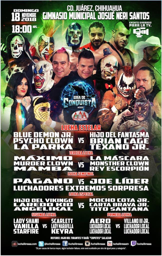 Alvarado_Team's tweet photo. HOY HOY!!
@mudeplata03 estará en la Arena Azteca Budokan 💕

@Psychooriginal @mascara_papi y @MaXiMo_AAA estarán en Cd. Juárez, Chihuahua!!💪 https://t.co/WoVQYGyP0G