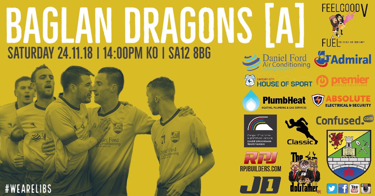 CantonFballClub's tweet photo. Next Up......

📆 | Saturday 24th November 
⌚️ | 14:00pm Kick Off
🏆 | @SWAllianceLge Premier Div
⚽️ | @BaglanDragons 
📍 | SA12 8BG
💰 | Sponsor | Daniel Ford Air Con 

#WeAreLibs #Canton #SWAL #ClassicSports #Cardiff #LibsFC https://t.co/1CqHBkCL8n
