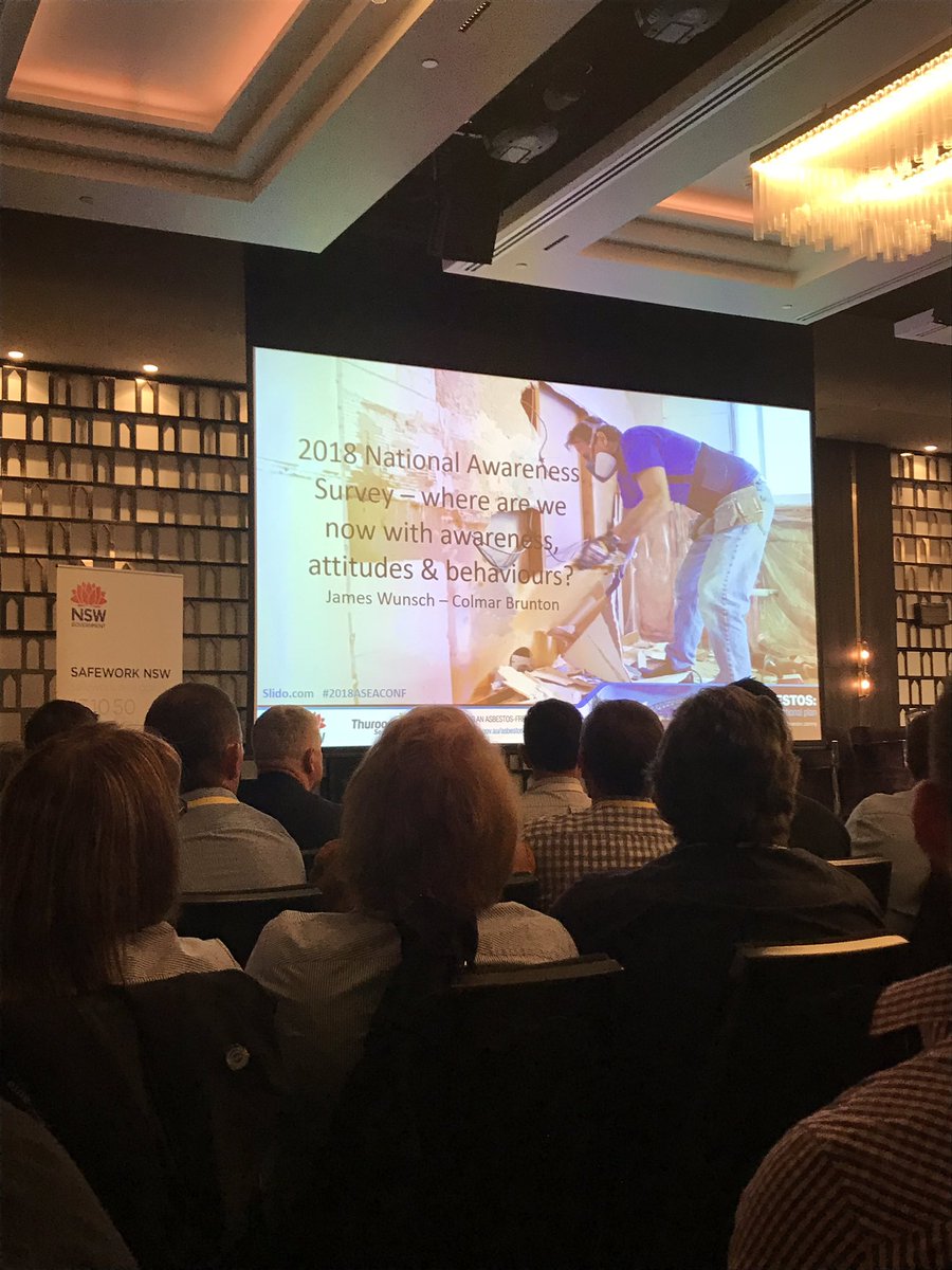 BiancaNeveQLD's tweet photo. So much energy in the room in Sydney today all working together to eventually eliminate asbestos diseases. One life lost is one too many. There is no safe level. Don’t be naive removing it yourself #tellyourmates #beaware #2018ASEACONF #ADDSQLDNT https://t.co/YlHiSFUnPD