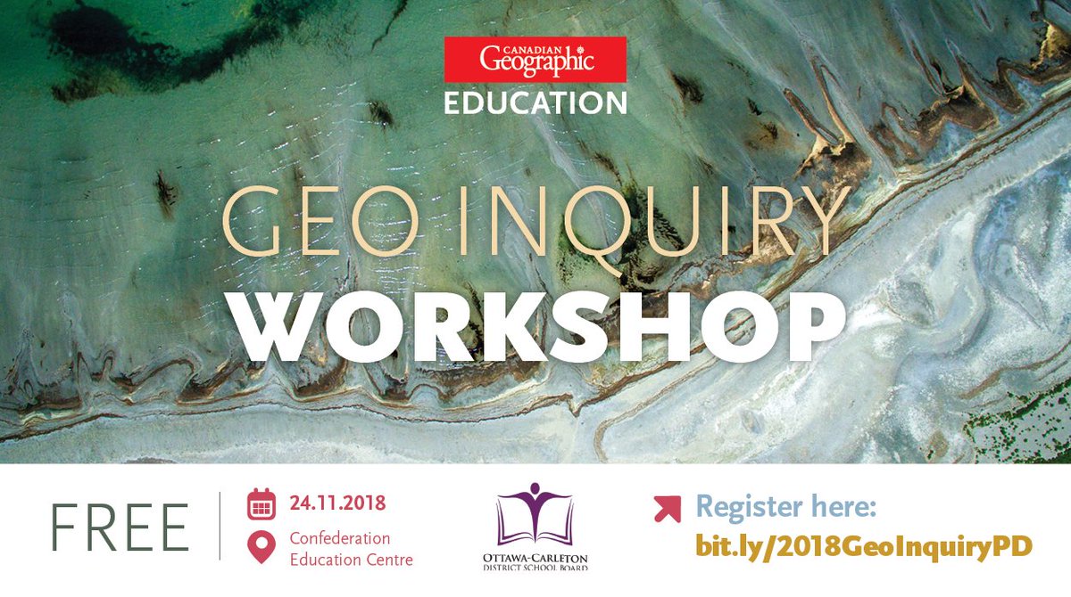 allison_fuisz's tweet image. Hey #OCDSB educators. Great PD is on the horizon &amp;amp; offers you the chance to start your #natgeocertified journey &amp;amp; delve into #geoinquiry.  @CanGeoEdu is offering free PD on the above mentioned @NatGeoEducation connected learning for @OCDSB educators. Hope to see you there!