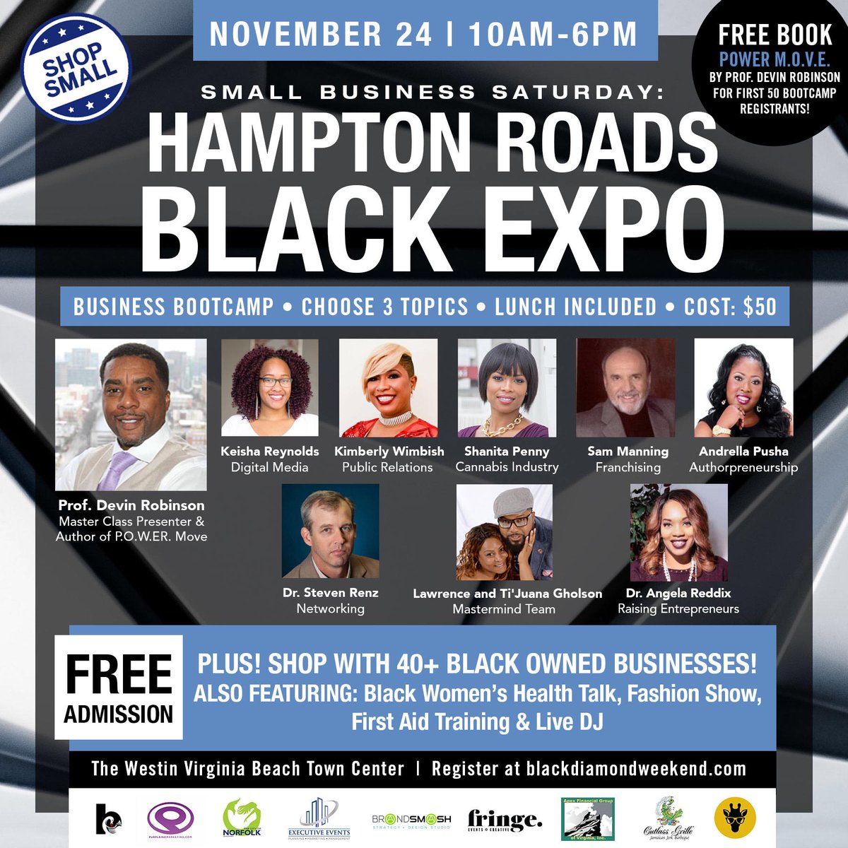 WeekendBlack's tweet photo. Looking forward to seeing you there!
Black Diamond Weekend
Nov. 23rd - 25th, 2018
Westin Virginia Beach Town Center
Visit https://t.co/aNWYrrlnJC

#BLACKDIAMONDWEEKEND #BLACKBRAND
#blackentrepreneurs #blackexcellence
#SupportBlackOwnedBusiness #SupportBlackBusiness #BlackOwned https://t.co/15DZmDSRJs