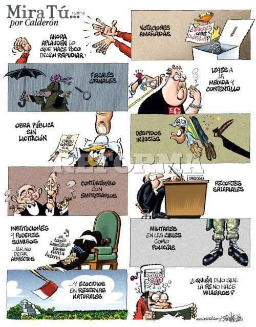 revistaetcetera's tweet photo. .@CartonCalderon pone el trazo en la llaga de las inconsistencias de Morena, su líder y los fanáticos que le siguen: @Arouet_V https://t.co/TI6EuDb6v2