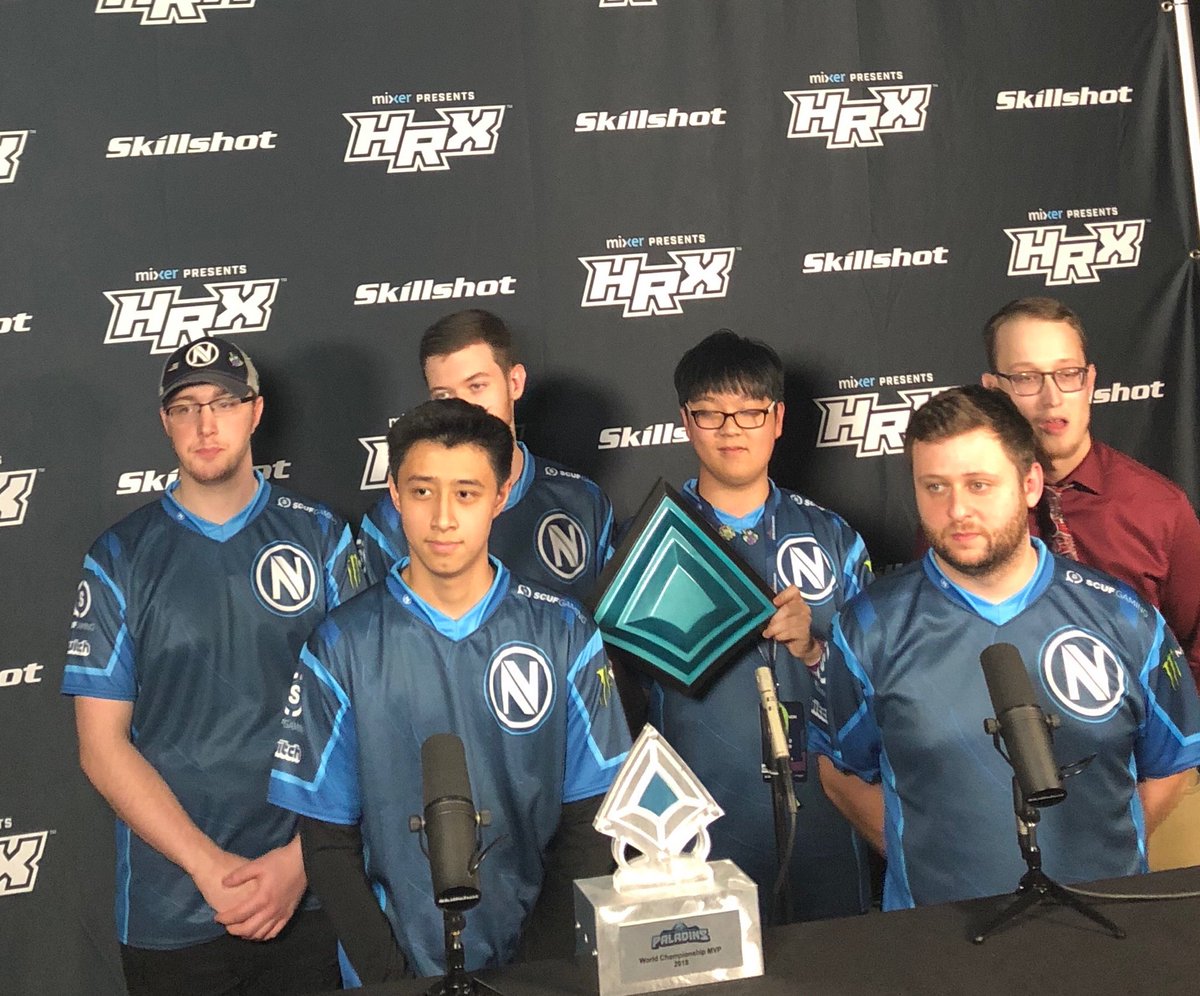 jmanzzi_'s tweet photo. ¡¡ Felicidades a ⁦@Envy⁩ !!
Ellos son nuestros nuevos Campeones del Mundo de Paladins https://t.co/nVtU0sw84p