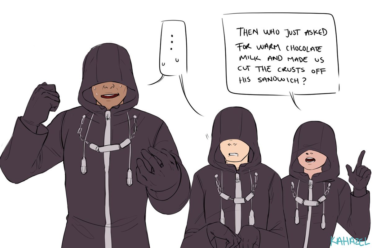 If my kidnappers gave me chocolate milk I probably wouldn't be entirely bothered by the ordeal either. : D
#kingdomhearts #sora #riku #kairi #sorikai 