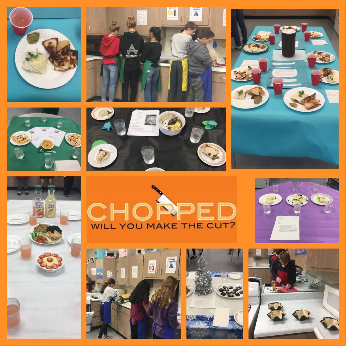 LRMSLakers's tweet photo. Friday was the "Chopped Competition" in Ms. Cooper's cooking class. 
"No one is born a great cook, one learns by doing!"
#LRMSCulinaryArts #ChoppedCompetition https://t.co/az217cNXQI