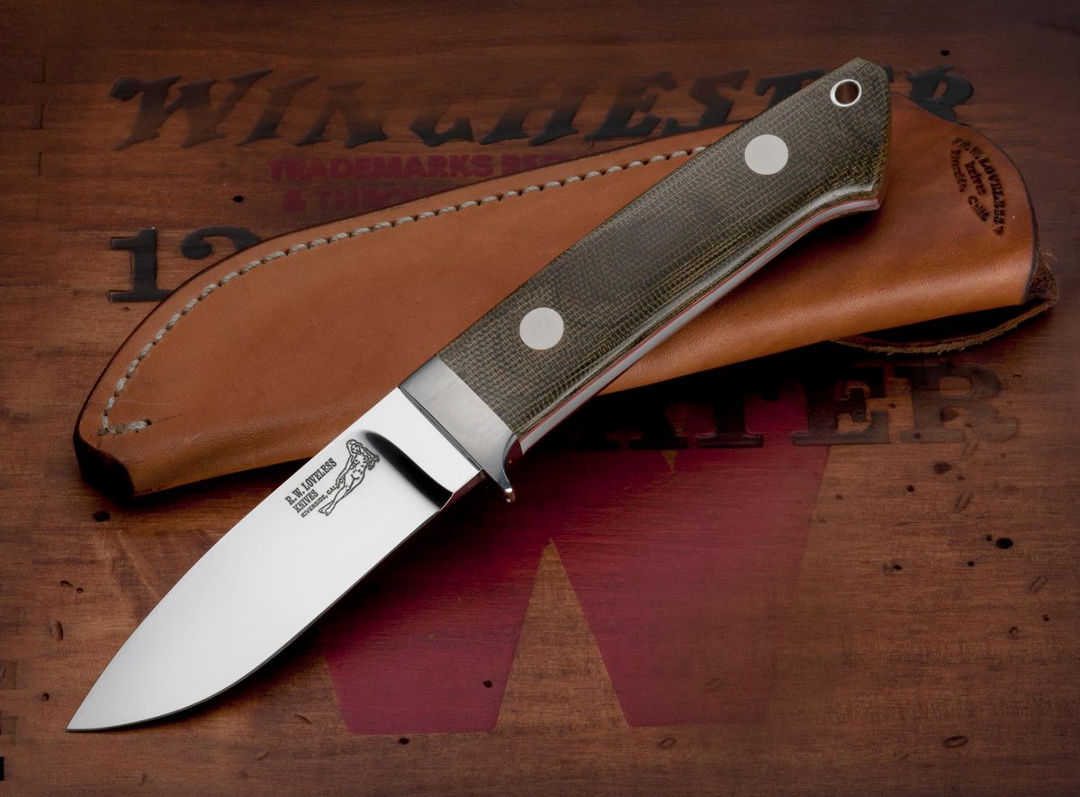 LovelessKnives's tweet photo. A stunning Green Canvas Micarta Handle for this Dropped Hunter. 😎🗡️
The premier makers of the finest, investment grade, heirloom quality, fixed blade knives.
#Lovelessknives #footballlogo #doublenudelogo #legendary #bobloveless #jimmerritt #riversideca #blades #droppedhunter https://t.co/TDdc2tATUD