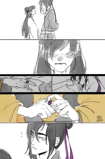 Cheesy comic for my mdzs support group @nikoblasto @pippitypopadoo @ikeracity :') #MoDaoZuShi #jiangcheng #niehuaisang #魔道祖师 #江澄 #聂怀桑 #桑澄 #sangcheng 