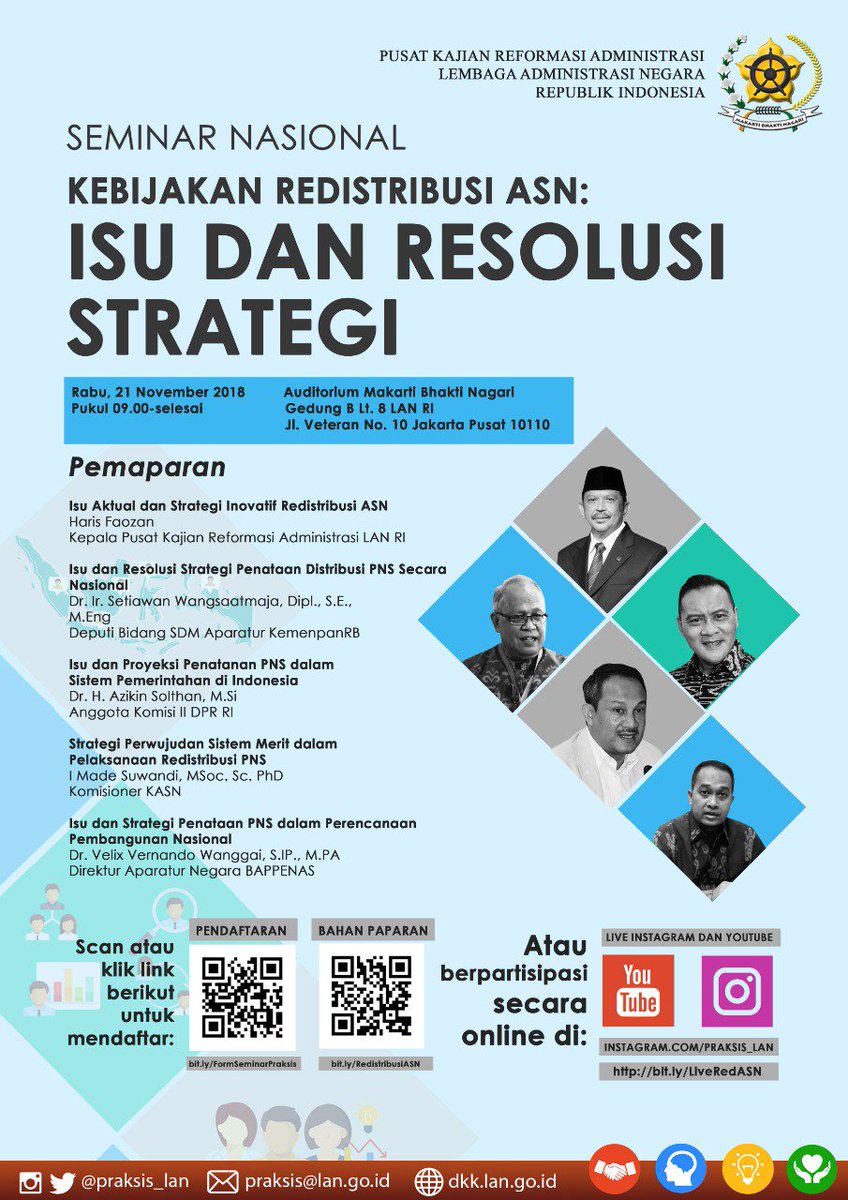 PRAKSIS_LAN's tweet photo. Selamat sianggg gengss #kawanPraksis !!!!,,,
kita akan mengadakan Seminar Nasional "Kebijakan Redistribusi: Isu dan Resolusi Strategi" pada: Rabu, 21 November 2018, pukul  09.00 s.d selesai 
di Auditorium Makarti Bhakti Nagari Gedung B Lantai 8 LAN RI Jl. Veteran No 10 Jakpus https://t.co/Wlt5kFTlz5