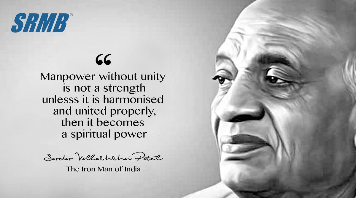 SrmbSteel's tweet photo. Let us get inspired by the thoughts of the great man who helped to strengthen the bond of the Nation.
#SRMBsteel #BondOfSteel #UnityStatue https://t.co/vSNo5BWpbe