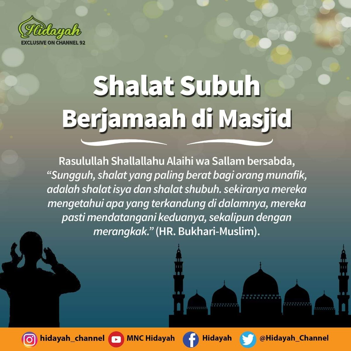 Muslim Tv On Twitter Sahabat Muslim Solat Subuh Berjamaah Di Masjid Memiliki Pahala Yang Sangat Besar Dan Keuntungan Keuntungan Lainnya Berikut Ini Hadist Yang Mengatakan Tentang Solat Subuh Berjamaah Di Masjid Semoga Bermanfaat