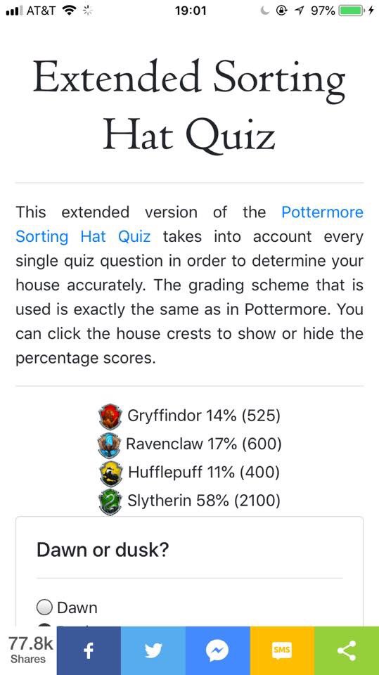 The Extended Sorting Hat Quiz