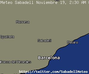 SabadellMeteo's tweet photo. #Sabadell, Temp: -572.8ºC, Muy nublado, Vent: 0 Norte, Humitat: -999%, Presio: 1008 hPa https://t.co/lUToLBxhQX