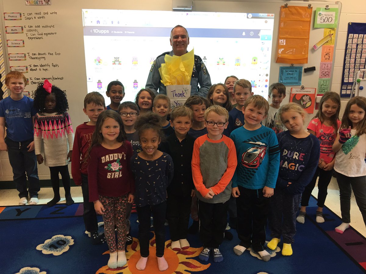 We are thankful for Officer Skip and the partnerships between <a href="/Milford_Schools/">Milford Schools</a> and the <a href="/MiamiTwpPD/">MiamiTwp PD</a>! Over the past 3 months, we have learned about safety, responsibility, and citizenship through his weekly lessons! We’ll look forward to seeing you soon in the Gaga Pit!
