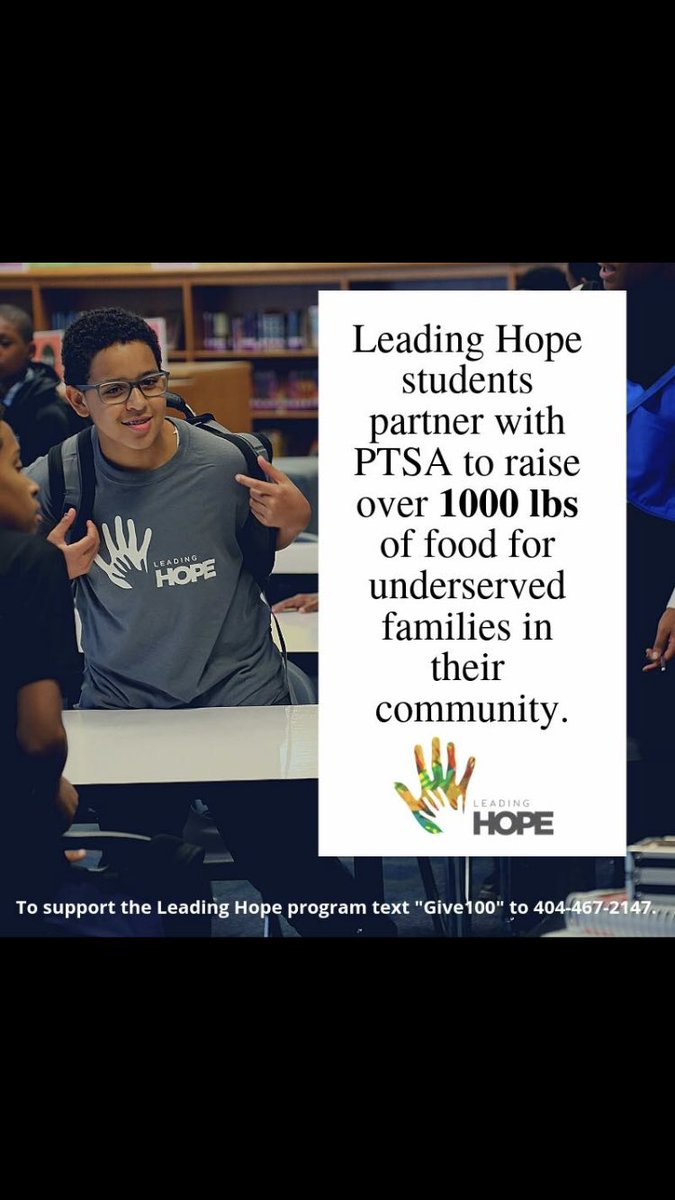 RodLangston's tweet photo. We are extremely proud of our Leading Hope students for partnering with PTSA to collect over 1000 lbs of food to serve families in need this holiday season. These phenomenal students are truly making impact in their community. #leadinghope #perfectlovefoundation @CobbSchools https://t.co/KLdHxr1R0w