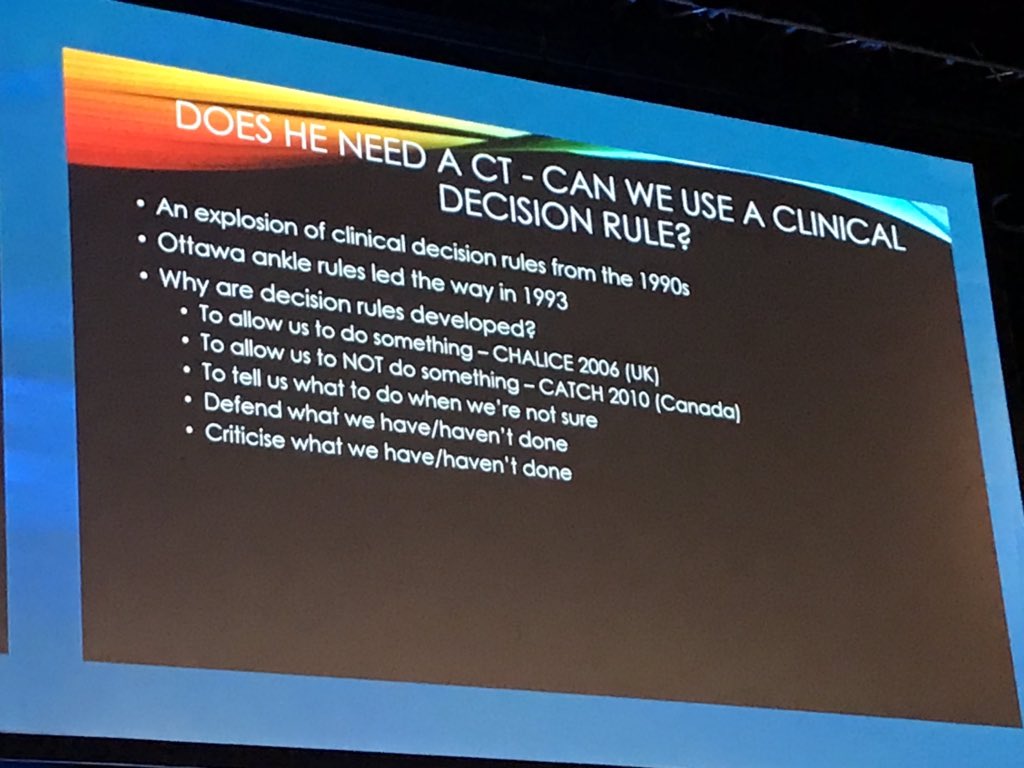 empemorg's tweet photo. Clinical Decision Rules - used for good and evil... @acemonline #ACEM18 https://t.co/Vm06MdJOpe