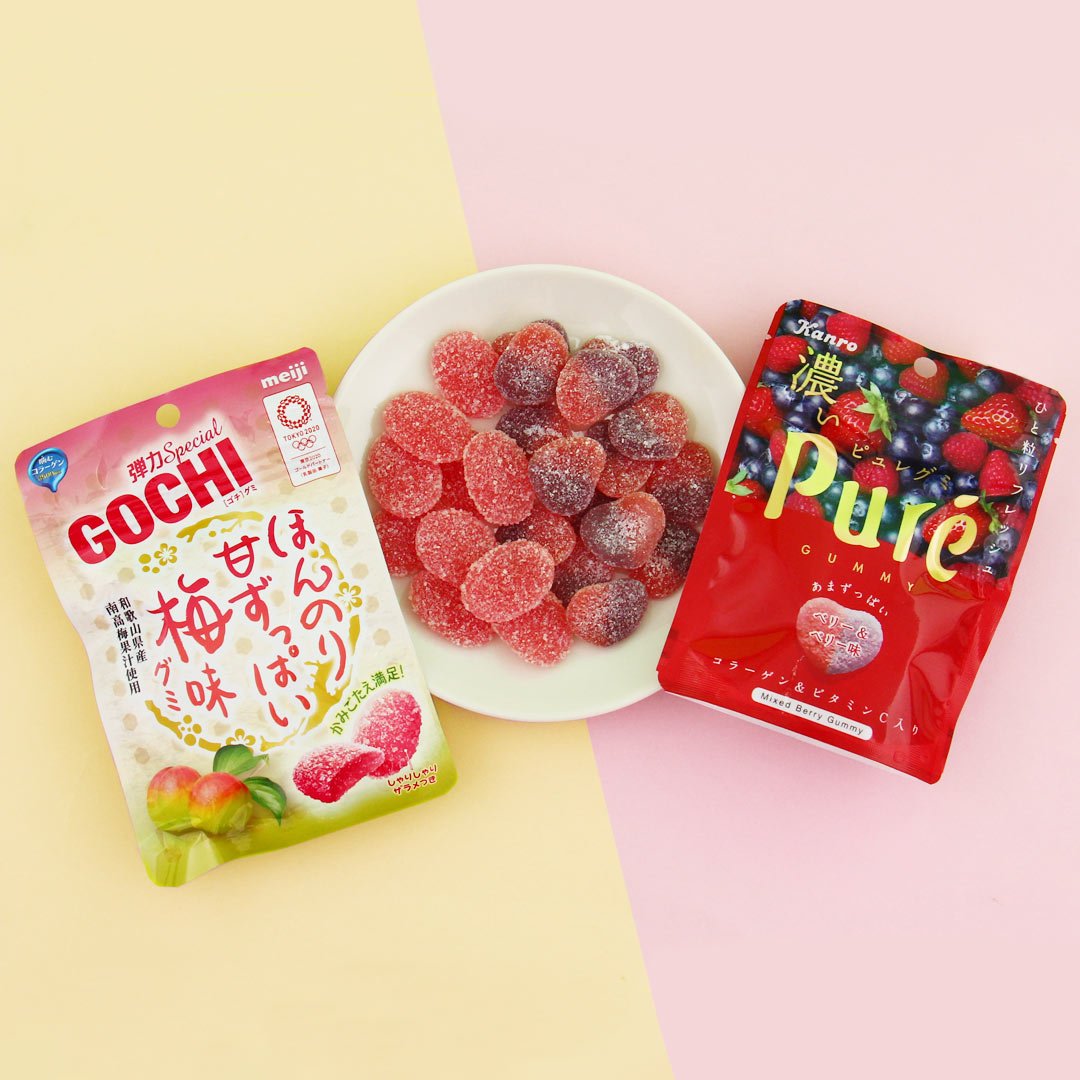 JapanCandyBox's tweet photo. ✨ This month's box included seasonal Japanese flavors, sour plum &amp; sweet berry, as gummies! 😋🧡 Which autumnal treat did you like the most? 🍓🍒

#japancandybox #japanesecandy #berrycandy #candysubscription #gummies #fromjapan https://t.co/S2Wh9onyLS