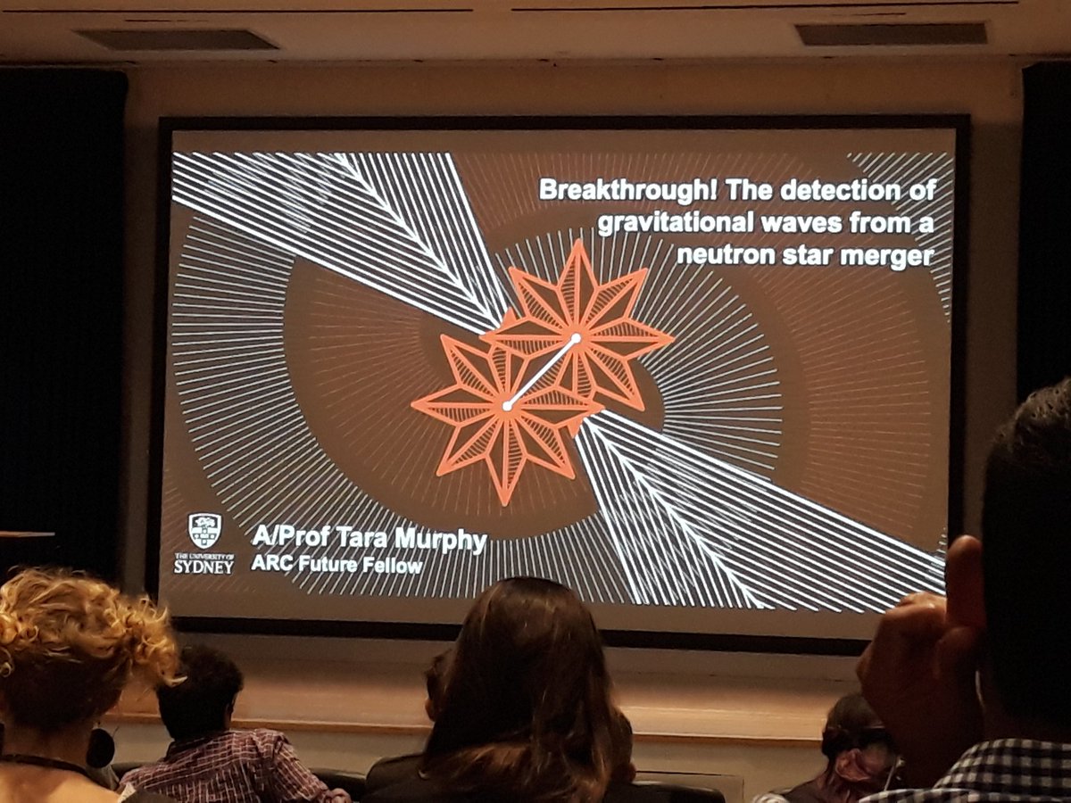 GoetzJacky's tweet photo. Was lucky to attend an exciting seminar @GarvanInstitute by Tara Murphy, on detection of gravitational waves from a neutron star merger, by LIGO. Probably the best seminar I have ever attended. Learned so much. Crystal-clear. Almost makes me want to be an astrophysicyst 🔬 https://t.co/38cg3IsVz6