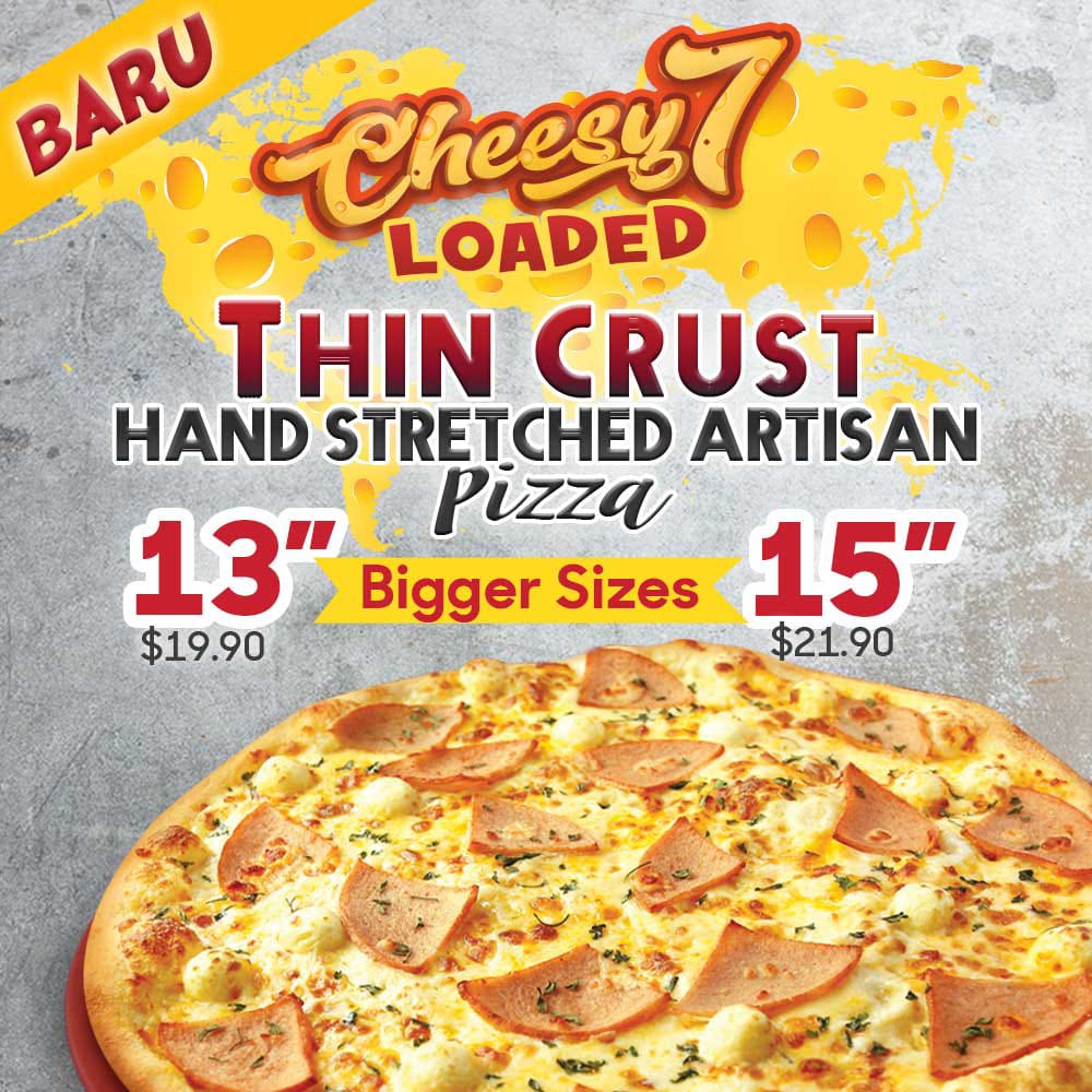 Hand stretched crust