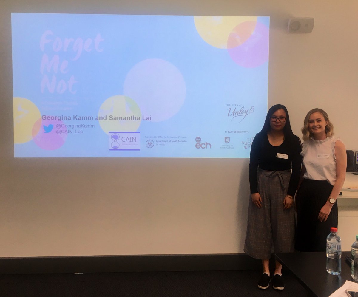 GeorginaKamm's tweet photo. Here we go! Excited to be presenting our #ForgetMeNot findings at #ERA2018MONASH with @_samlai @Mel__Hull @CAIN_Lab #dementia #dementiaeducation https://t.co/2xteLRgChN