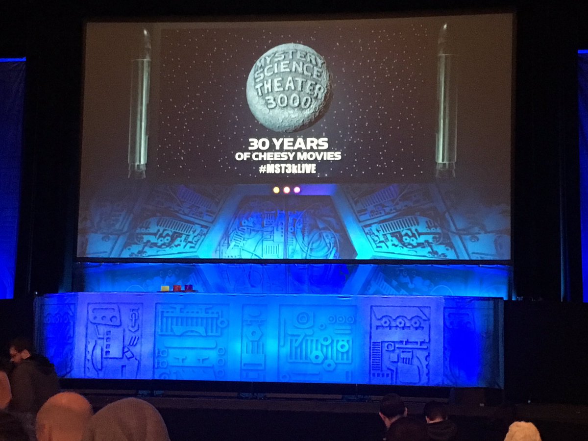 Leder88's tweet photo. I want to thank @JoelGHodgson, @jonahray, @phunkybeck, and everyone involved for an AMAZING #mst3klive this year. We laughed nonstop and LOVED the immersive elements. Can’t wait for the new eps on Turkey Day!! #BarroomBrawl #Pregnant #ChromaKeyFun #YesAnd https://t.co/fywlemMmhe